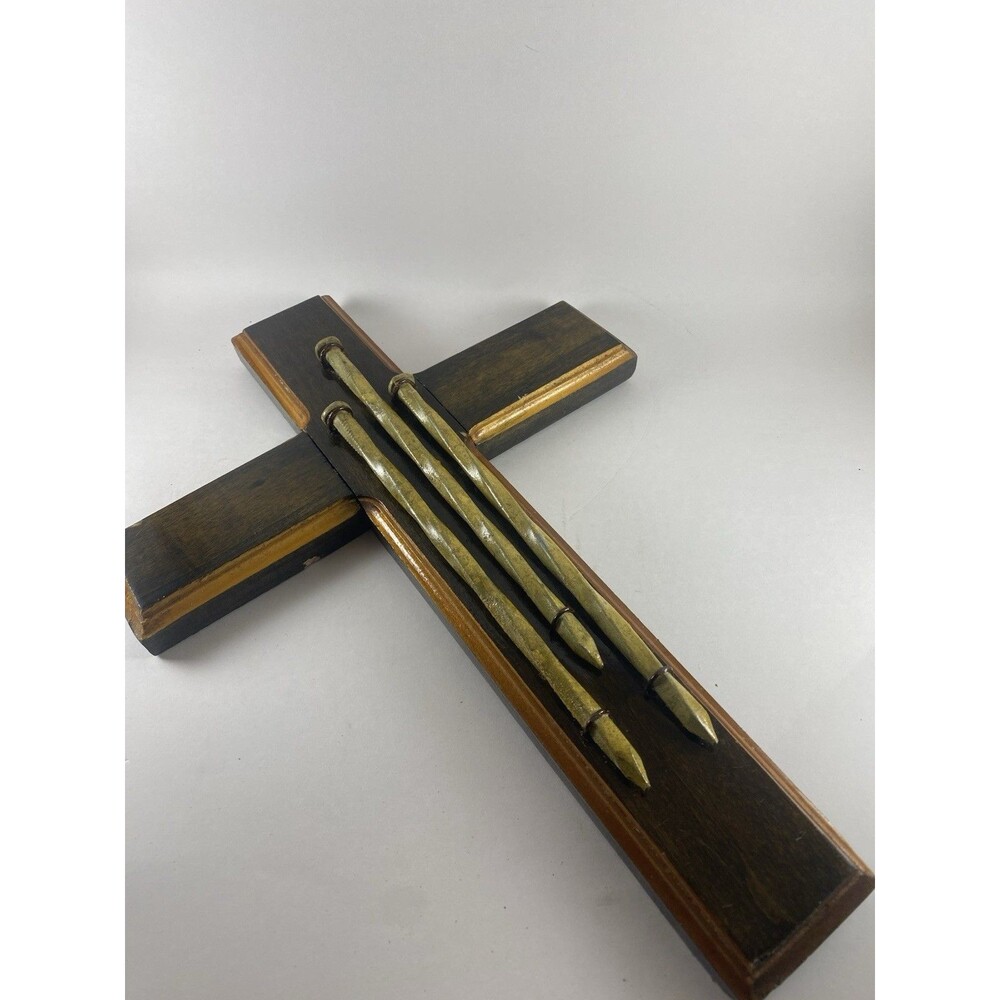 Handmade Project Hope Cross of Nails Wall Rustic Christian Decor